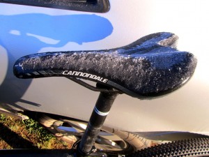 Iced MTB saddle, Uniondale
