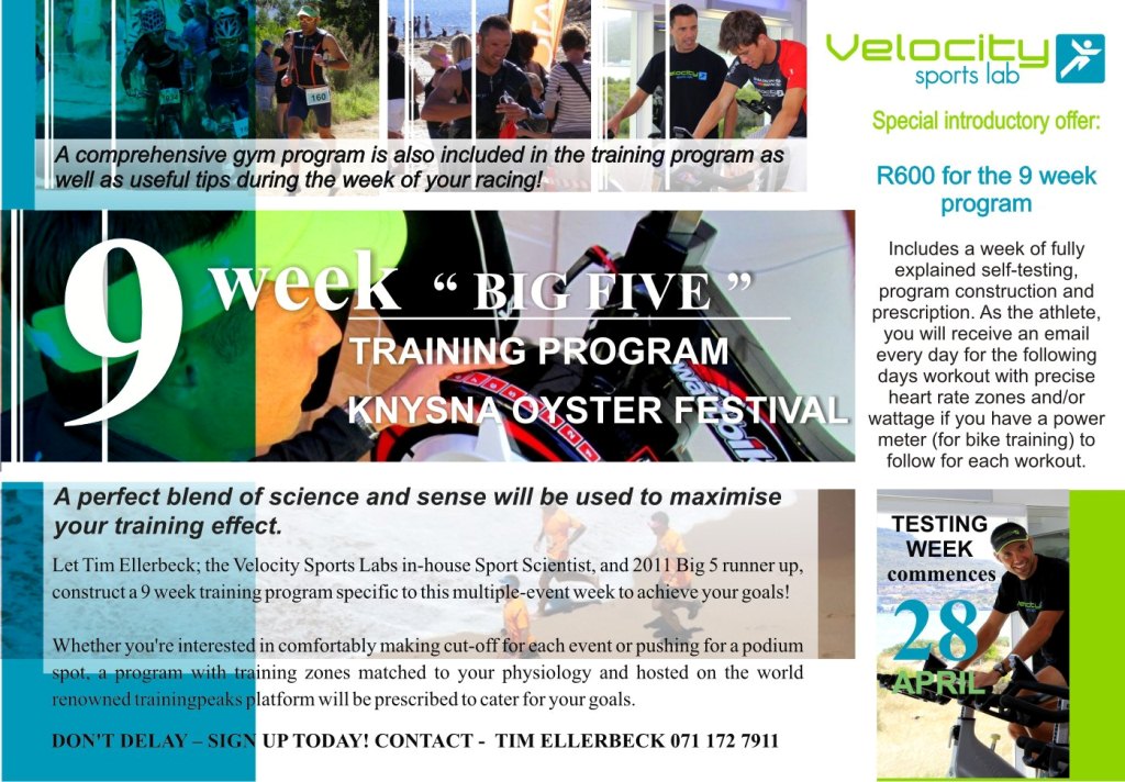 9 week Big 5 training program