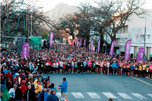 Participants enjoying the 2012 Totalsports Ladies Race in Stellenbosch. Photo Credit ~ Cherie Vale / NEWSPORT MEDIA